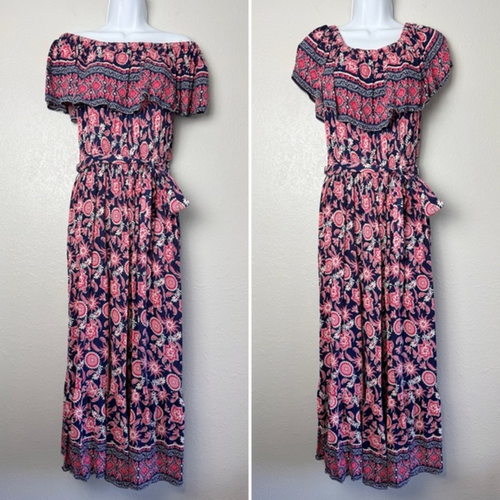 Margaux Riviera off shoulder maxi dress bohemian cottage core M